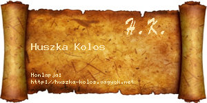 Huszka Kolos névjegykártya